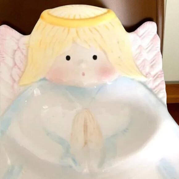 Large Ceramic Angel Platter 14" RARE - Picture 2 of 6